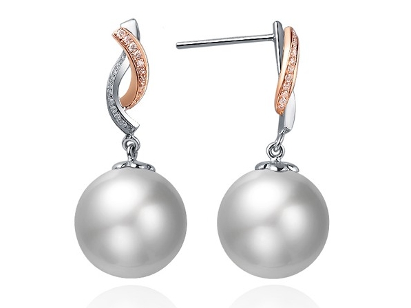 Romeo South Sea Pearl and Diamond Earrings