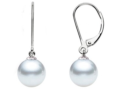 Margaret White South Sea Pearl Dangle Earrings