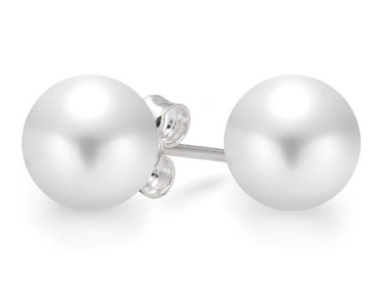 12-13 mm White South Sea Pearl Stud Earrings AAA