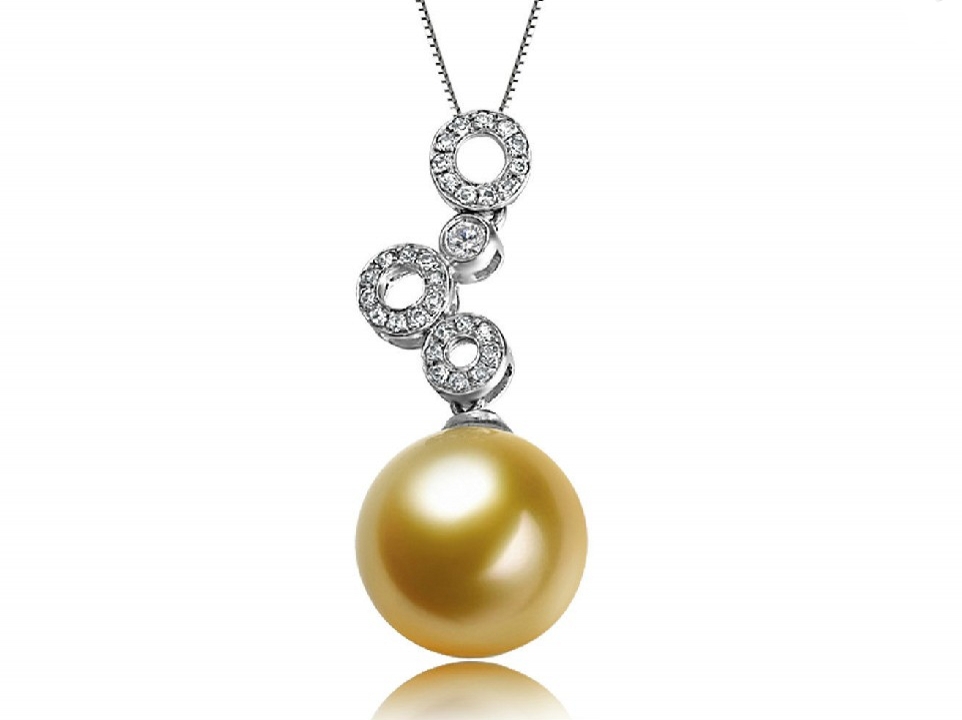 Lucette South Sea Pearl and Diamond Pendant