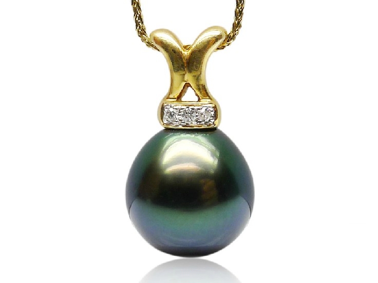 Tahitian Pearl Diamond Pendant