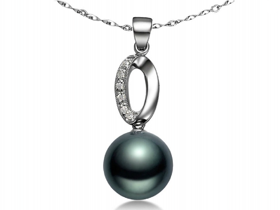 Cliff Tahitian Pearl and Diamond Pendant