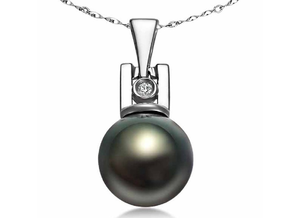 Isaac Tahitian Pearl and Diamond Pendants